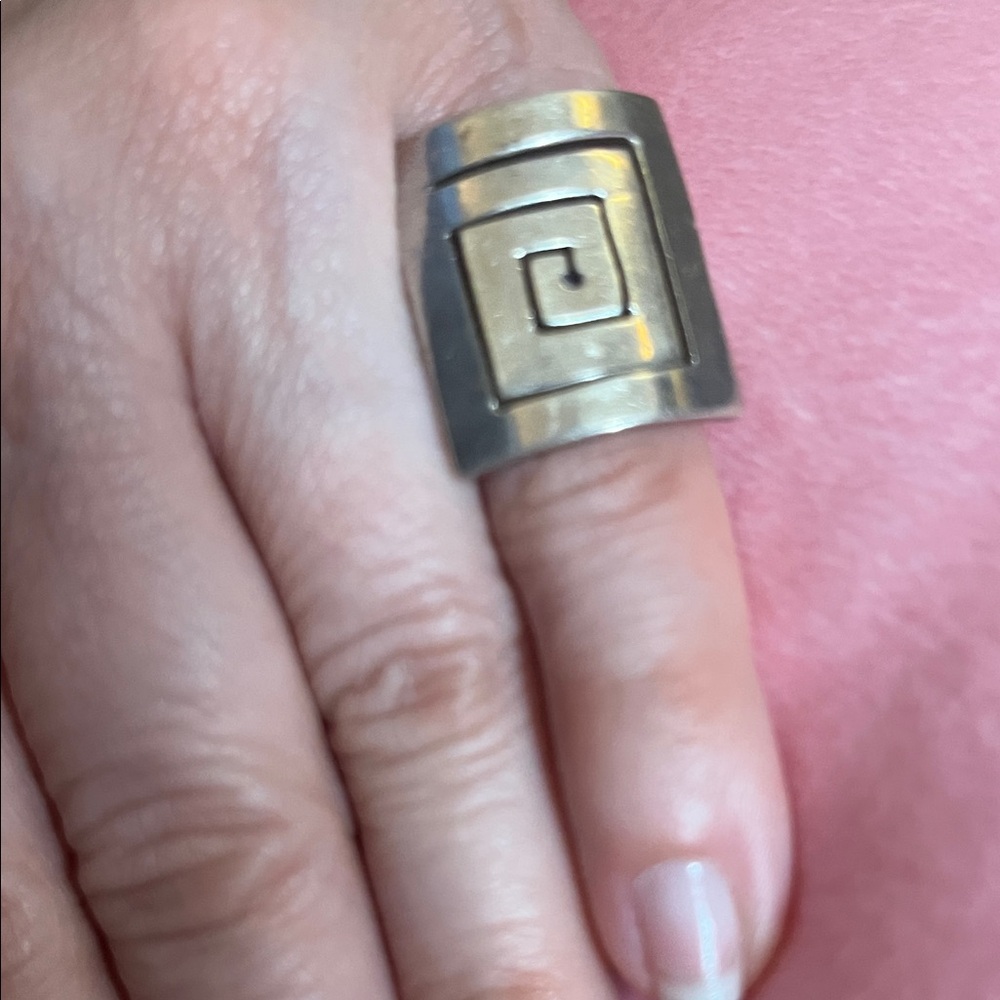 22# Silver Geometric Ring 925 - Picture 3 of 9